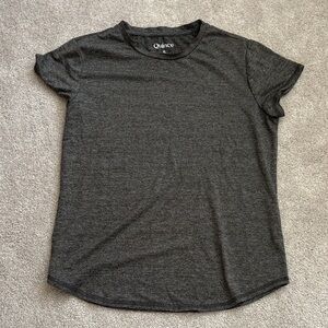 Quince Women's Short Sleeve Crewneck Tee in Charcoal Heather